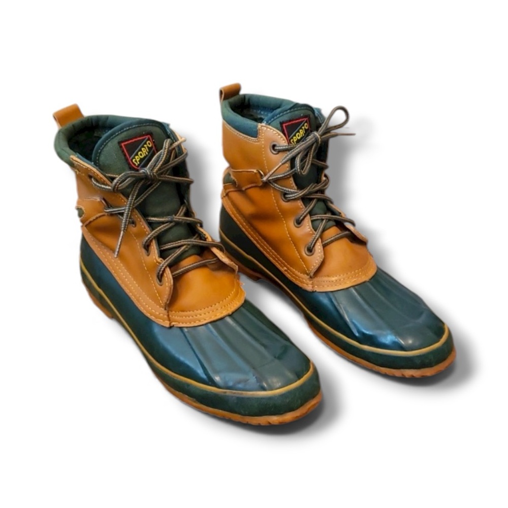 Vintage Duck Style Sporto Thermolite Steel Shank Boots Size 10